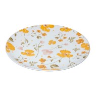 Prato 21cm Avulso para Sobremesa Doce Encanto  Amarelo Cerâmica